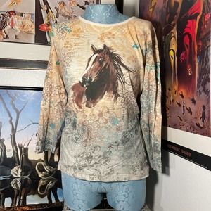 ENDLESS DESIGN• Y2k HORSE GIRL NATURE TEE